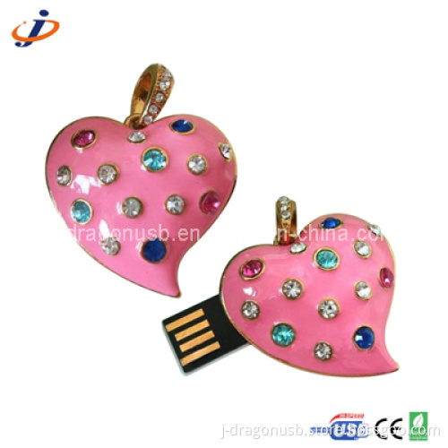 Multicolor Jewelry Heart USB Flash Drive (JJ226)